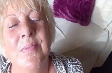 Lovely British Mature Takes A Huge Torrent Of Spunk All Over Her Face In Her Own Living Room For Much Needed Extra Cash 8 Min