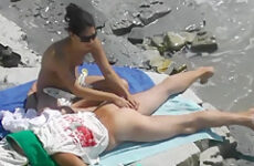 Sex on the beach. local resident and girl tourist 2