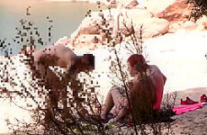 Couple Threesome In A Nudist Beach